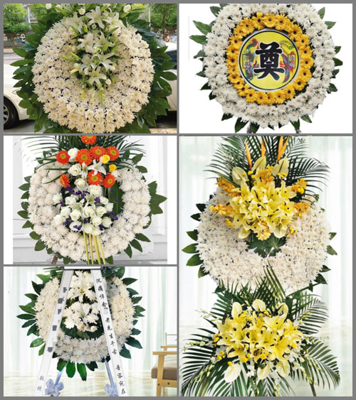湖南常德津市市金鱼岭街道关山村花圈速递